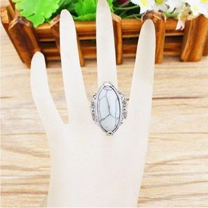 White Turquoise Handmade Indian Ring